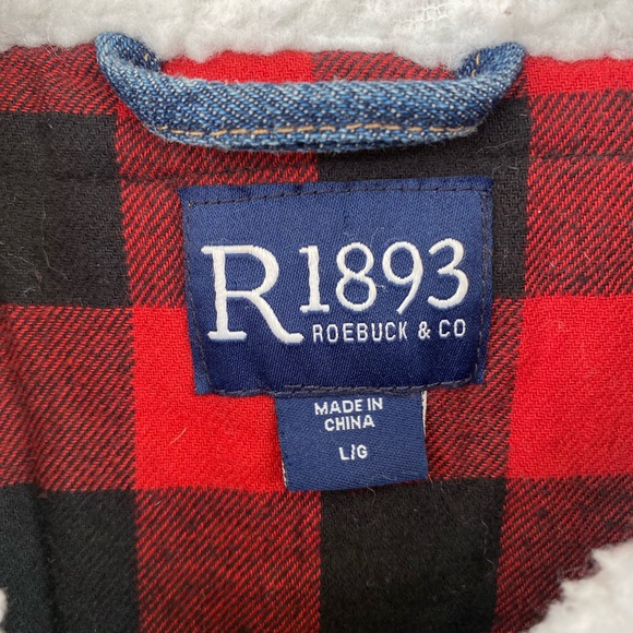 Roebuck & Co Warm Denim Jacket with Sherpa style Collar - Large - Picture 5 of 5